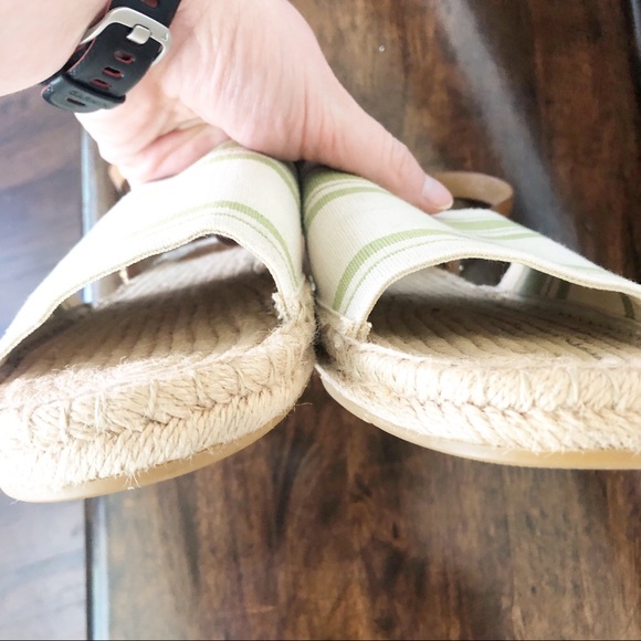 TORY BURCH striped canvas espadrille sandals 11 - Picture 3 of 8